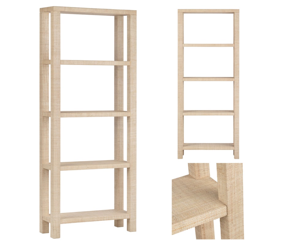 Crestview Collection Providence 4 Shelf Rafia Etagere CVFDR1009