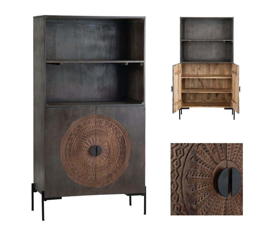 Crestview Collection Sienna Brown Bookshelf CVFNR4604