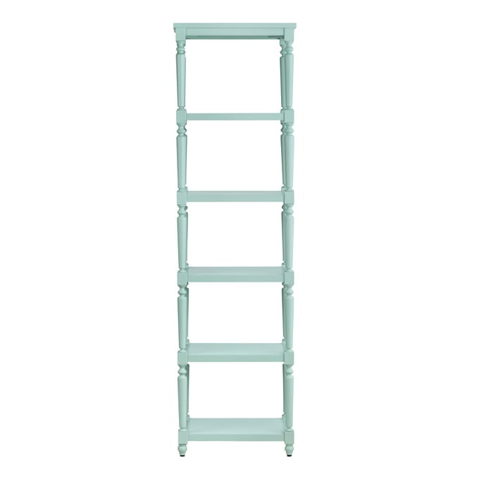 Crestview Collection Evermore Five Shelf Turquoise Etagere CVFDR1029