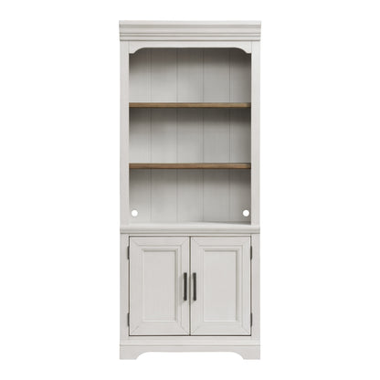 Intercon - Drake 76" Bunching Bookcase w/Door - DK-HO-7632BD-RFO-C