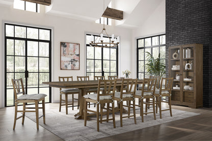I Home Furnishings - Victoria Tall Display Cabinet - Almond