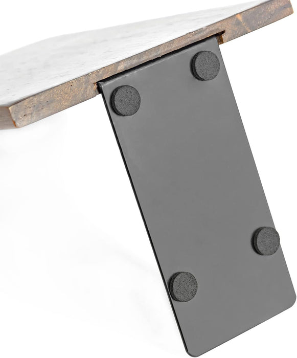 Wood Bookends for Heavy Books - Walnut - For Bookcase/Desk