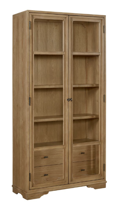 I Home Furnishings - Victoria Tall Display Cabinet - Cashew