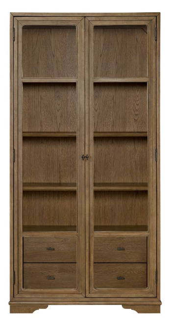 I Home Furnishings - Victoria Tall Display Cabinet - Almond