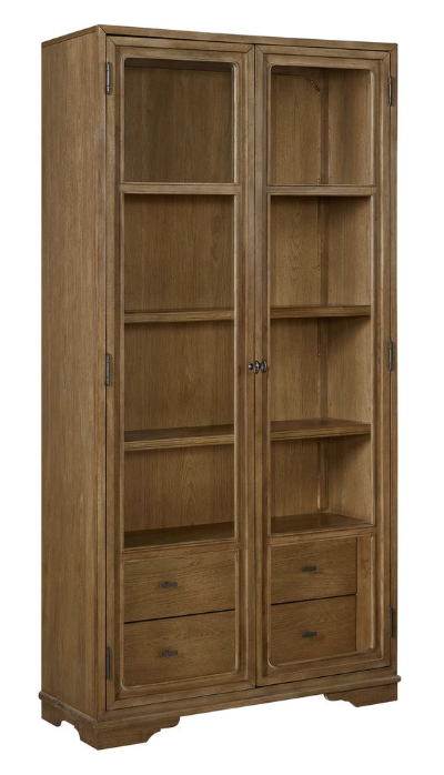 I Home Furnishings - Victoria Tall Display Cabinet - Almond