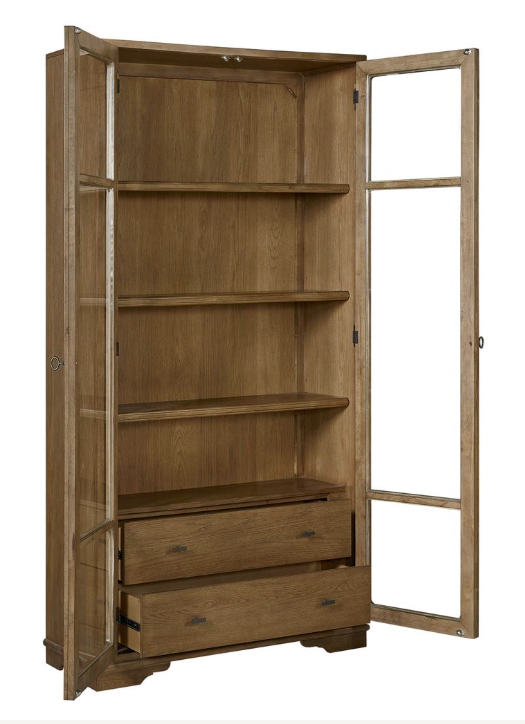 I Home Furnishings - Victoria Tall Display Cabinet - Almond