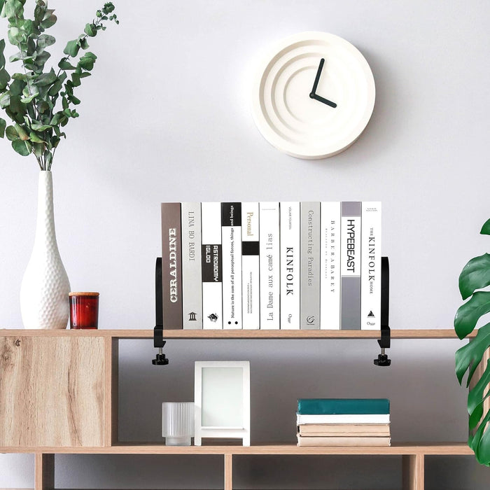 Adjustable Heavy Duty Book Ends for Shelves - Black