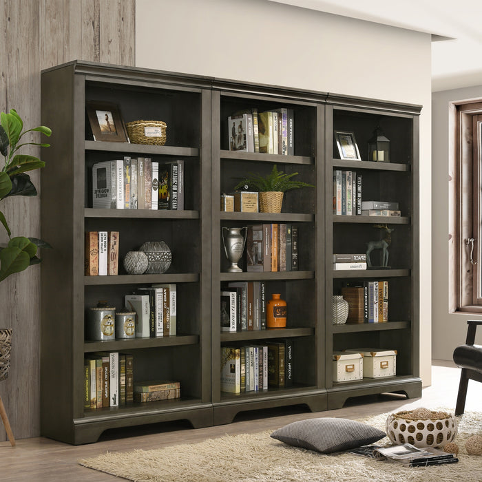 Intercon San Mateo 72 Bunching Bookcase Gray – SM-HO-7232B-GRY-C