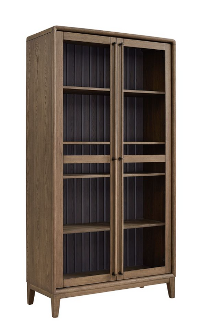 I Home Furnishings - Aurora Latte & Peppercorn Display Cabinet