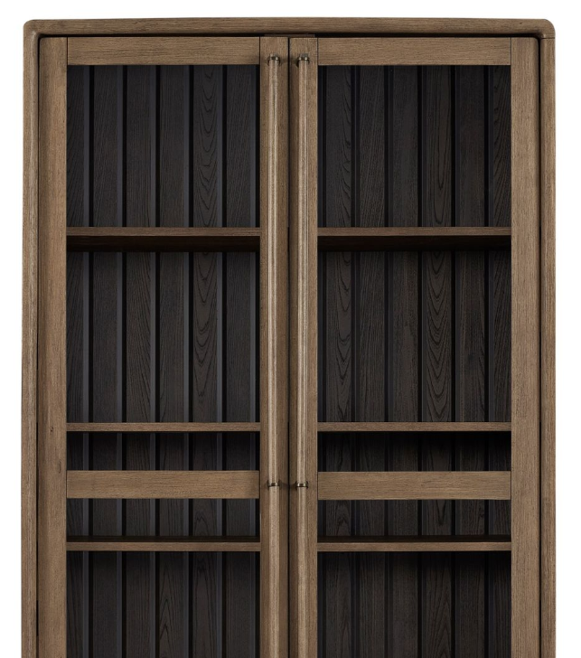 I Home Furnishings - Aurora Latte & Peppercorn Display Cabinet