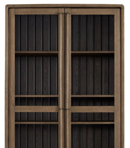 I Home Furnishings - Aurora Latte & Peppercorn Display Cabinet