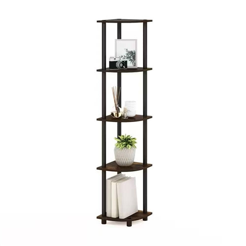 Modern Corner Bookcase 5-Shelves