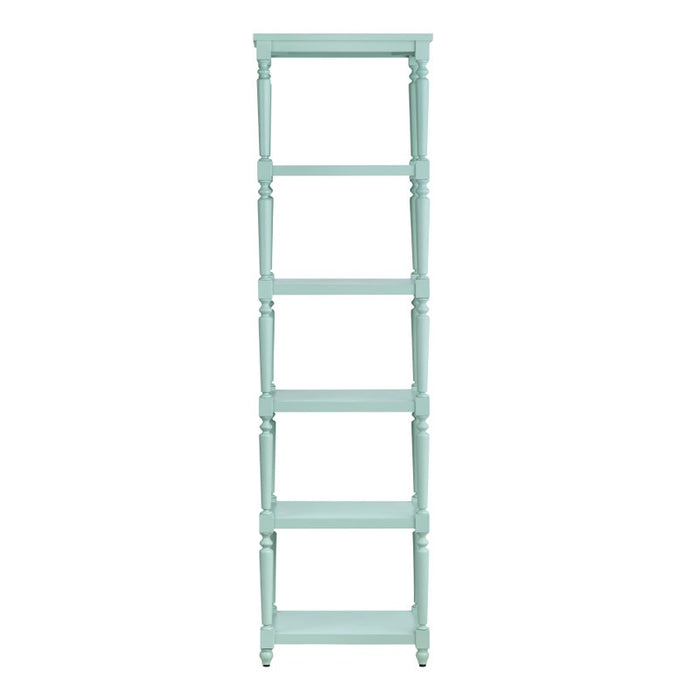 Crestview Collection Evermore Five Shelf Turquoise Etagere CVFDR1029