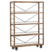 Crestview Collection Winslow Mango and Metal Wheeled Bookshelf CVFNR5041
