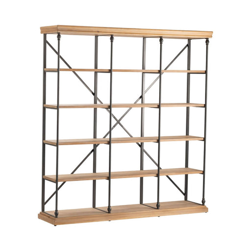 Crestview Collection 3-Section La Salle Metal and Wood Bookshelf CVFZR4090