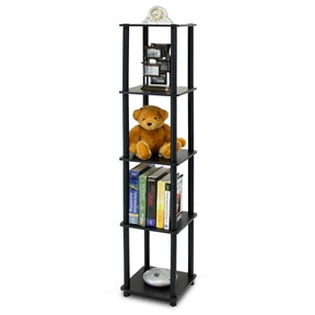 5-Tier Square Corner Display Shelf Bookcase