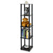 5-Tier Square Corner Display Shelf Bookcase