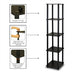 5-Tier Square Corner Display Shelf Bookcase