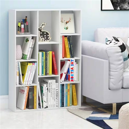 Modern 11-Cube Open Shelves Bookcase