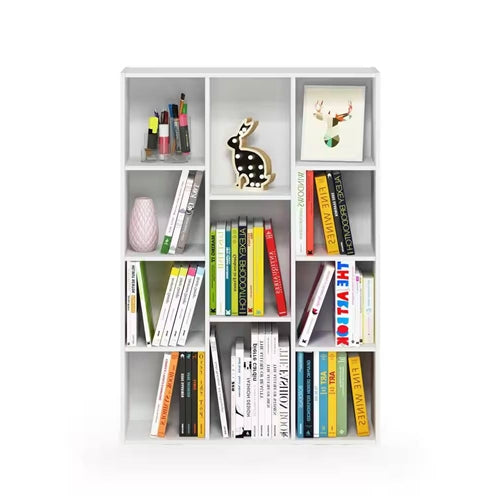 Modern 11-Cube Open Shelves Bookcase