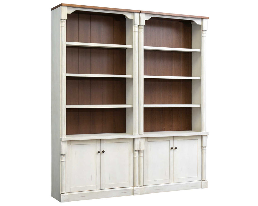 Durham 94″ H Two Tall Bookcase with Lower Doors