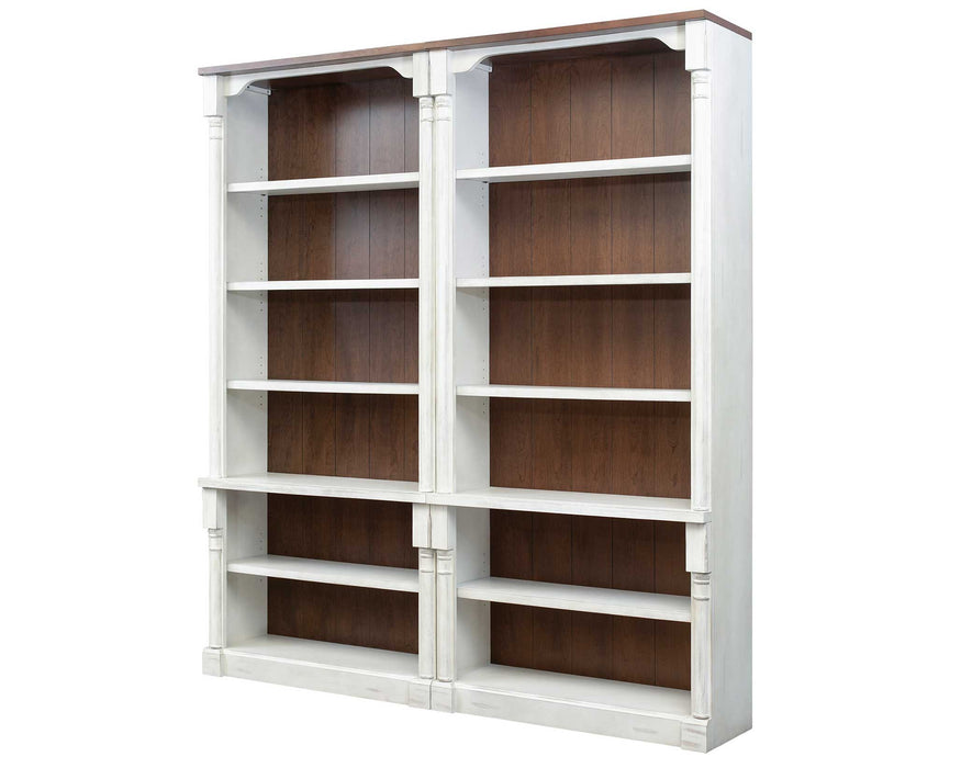 Durham 94″ H Two Tall Open Bookcase