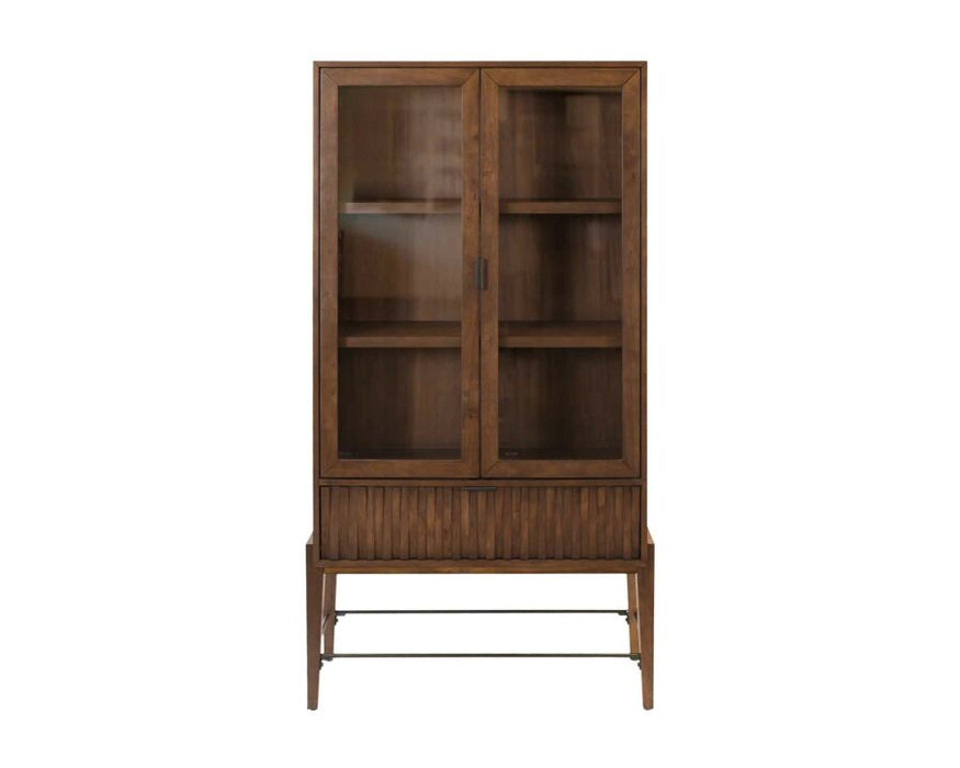 Delray 72″ H Glass Door Bookcase/Display Cabinet