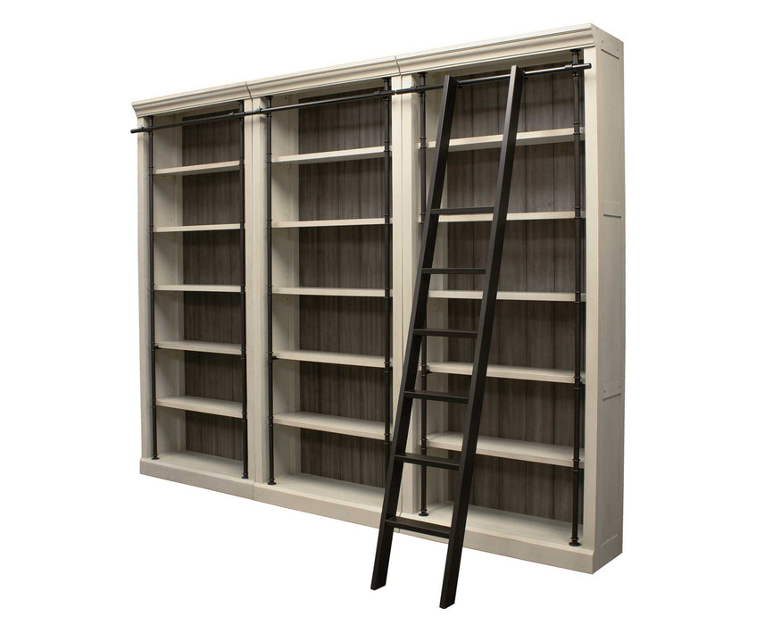 Toulouse 94″ H Three Bookcases with Ladder