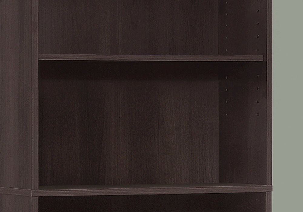 Bookshelf, Bookcase, 6 Tier, 72"H, Office, Bedroom, Brown Laminate, Transitional