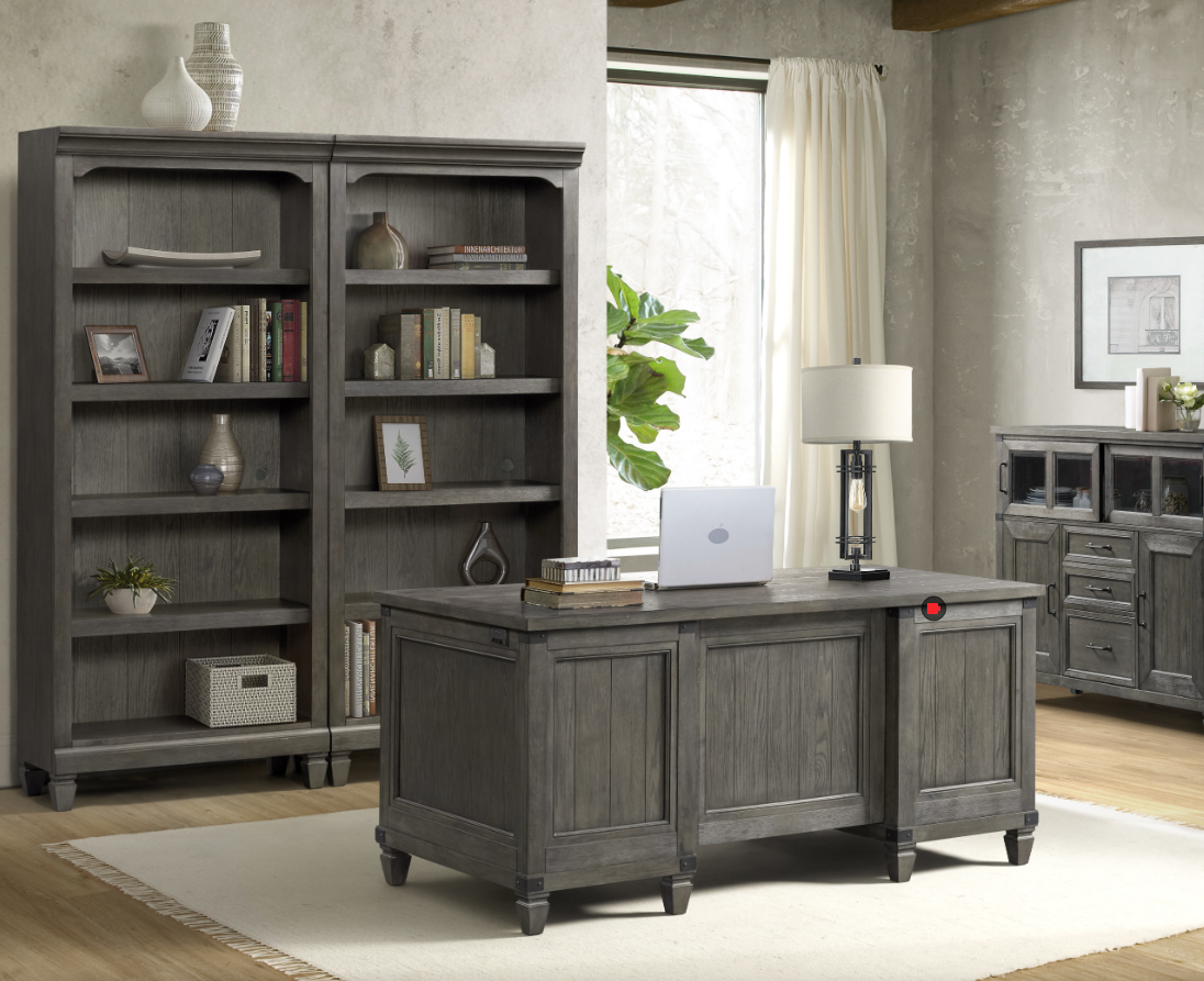Intercon - Foundry 76" Bunching Bookcase - FR-HO-7632B-PEW-C