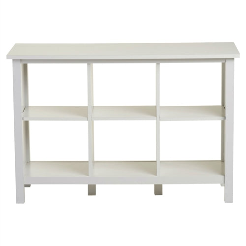 White 6-Cube Bookcase | Adjustable Storage Unit Sideboard
