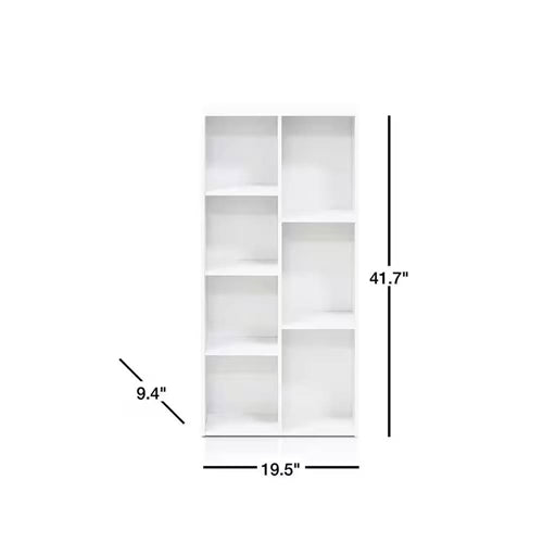 Modern 7-Shelf Bookcase 42-Inch