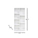 Modern 7-Shelf Bookcase 42-Inch