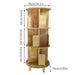 3-Layer Rotating Bookcase 360 Rotating Display Rack Pine Wood Rotating Bookshelf