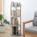 Storage Rotating Bookshelf, 4 Tier Bookcase / Large-Capacity Storage Space, Multifunctional Storage Rack, Compact Design, For Living Room, Bedroom, Study Room, Kitchen