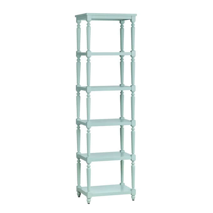 Crestview Collection Evermore Five Shelf Turquoise Etagere CVFDR1029