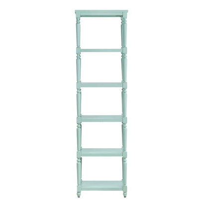 Crestview Collection Evermore Five Shelf Turquoise Etagere CVFDR1029
