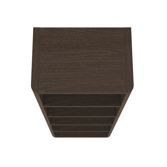 Rivington Modern 28" Open Bookcase in Dark Walnut - Set of 2