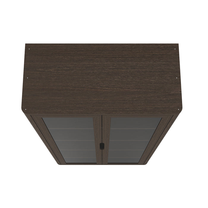 Rivington Modern 38" Bookcase Cabinet in Walnut - Set of 3
