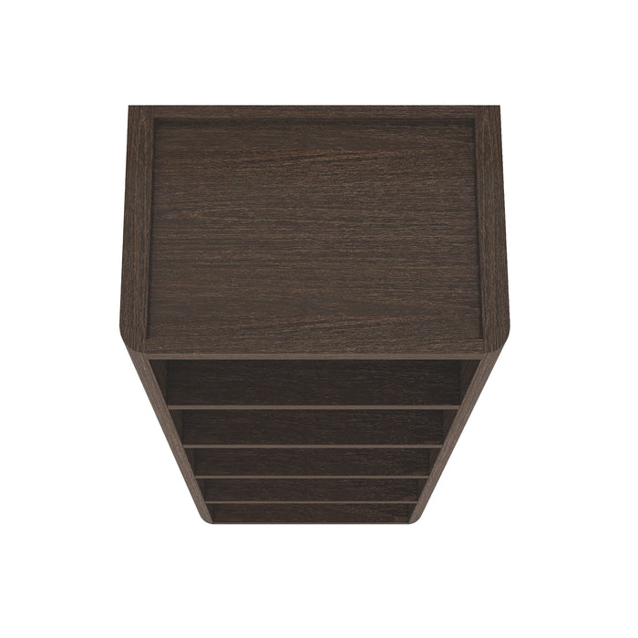 Rivington Modern 28" Open Bookcase in Dark Walnut - Set of 2