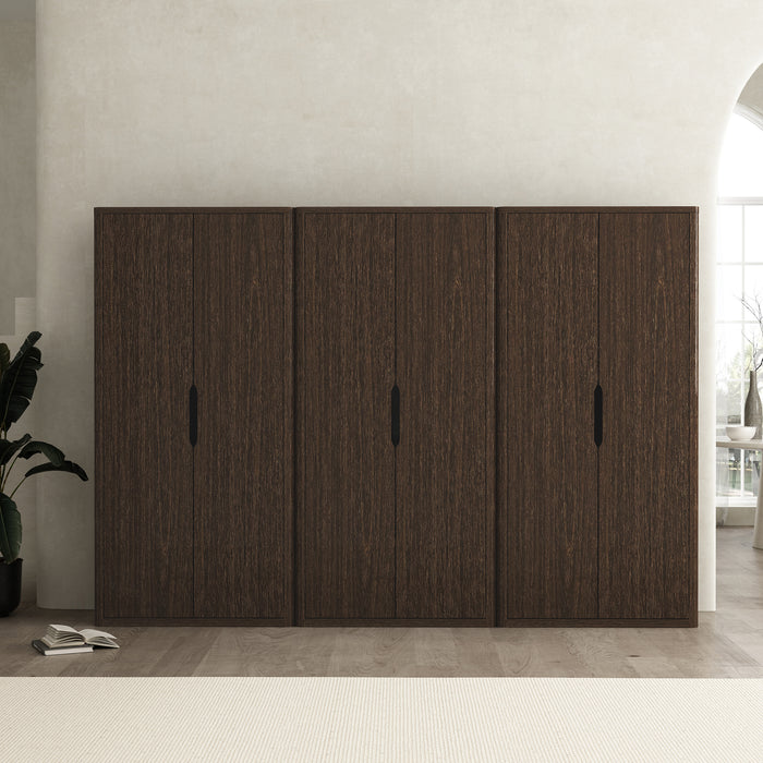Rivington Modern 38" Bookcase Cabinet in Walnut - Set of 3
