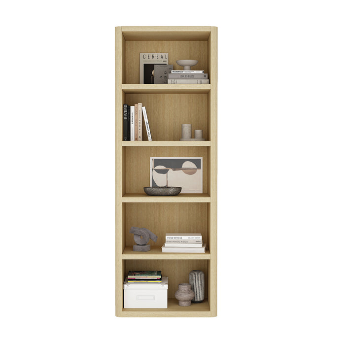 Rivington Modern 28" Open Bookcase in Natural Oak - Set of 2