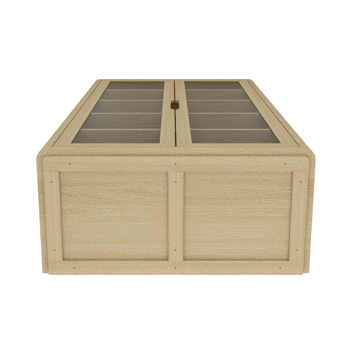 Rivington Modern 38" Bookcase Cabinet in Natural Oak
