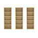 Rivington Modern 28" Open Bookcase in Natural Oak - Set of 3 showcasing a sleek design with warm wood grain finish.