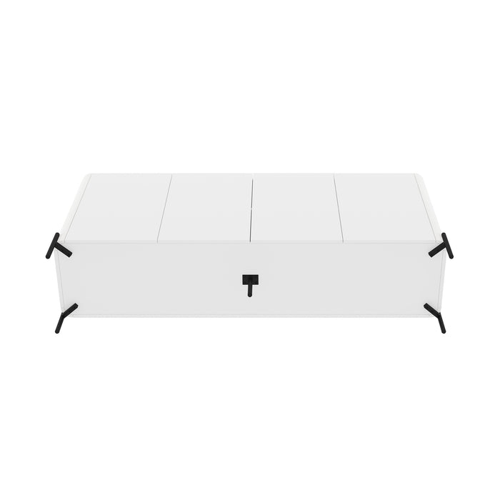 Abbey Modern 2-Piece Buffet and Bookcase in White