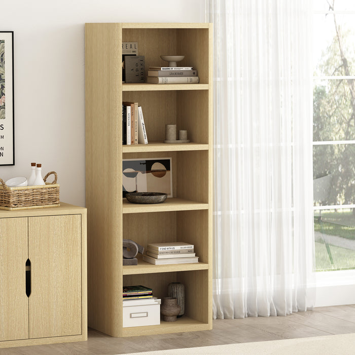 Rivington Modern 28" Open Bookcase in Natural Oak