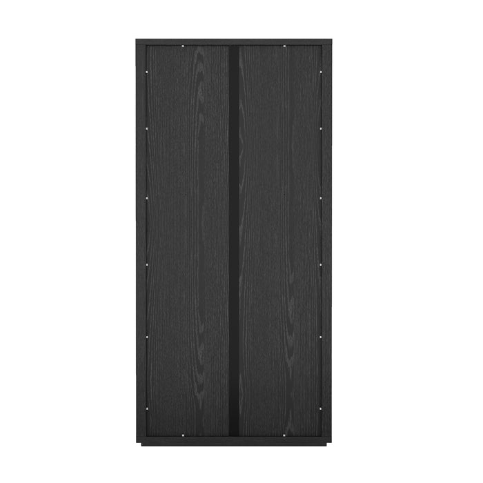 Rivington Modern 38" Bookcase Cabinet in Black