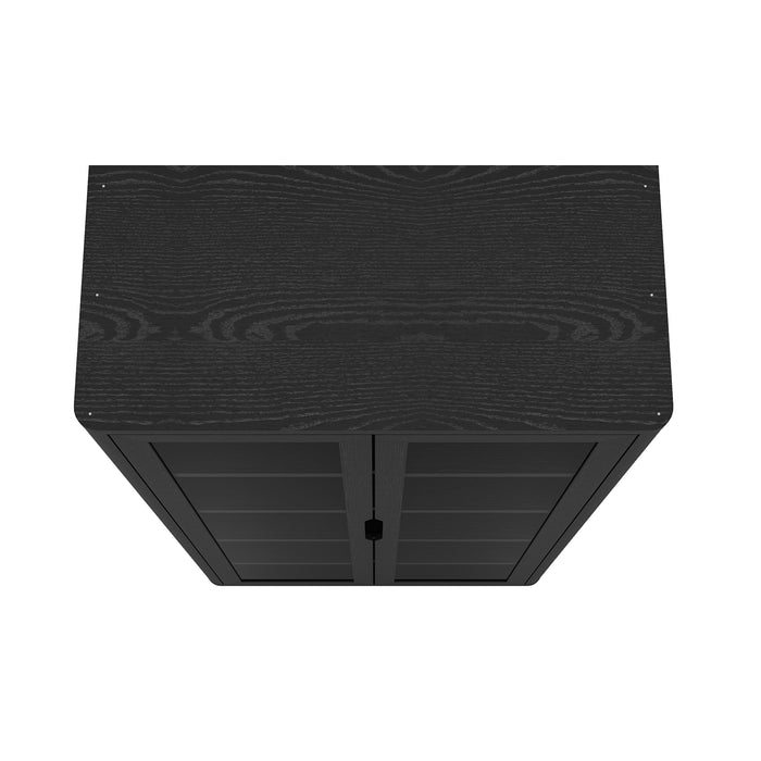 Rivington Modern 38" Bookcase Cabinet in Black - Set of 3