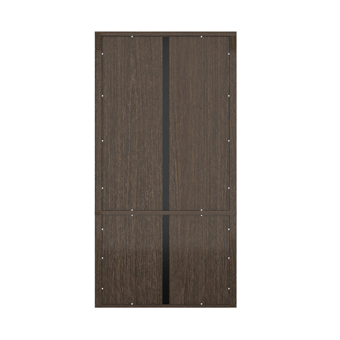 Rivington Modern 40" Bookcase Cabinet in Walnut - Set of 2