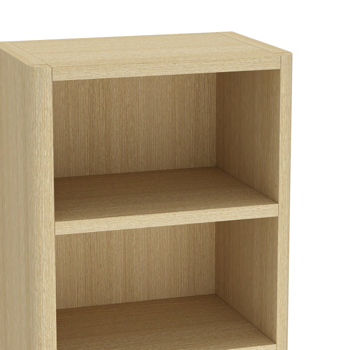 Rivington Modern 28" Open Bookcase in Natural Oak - Set of 3